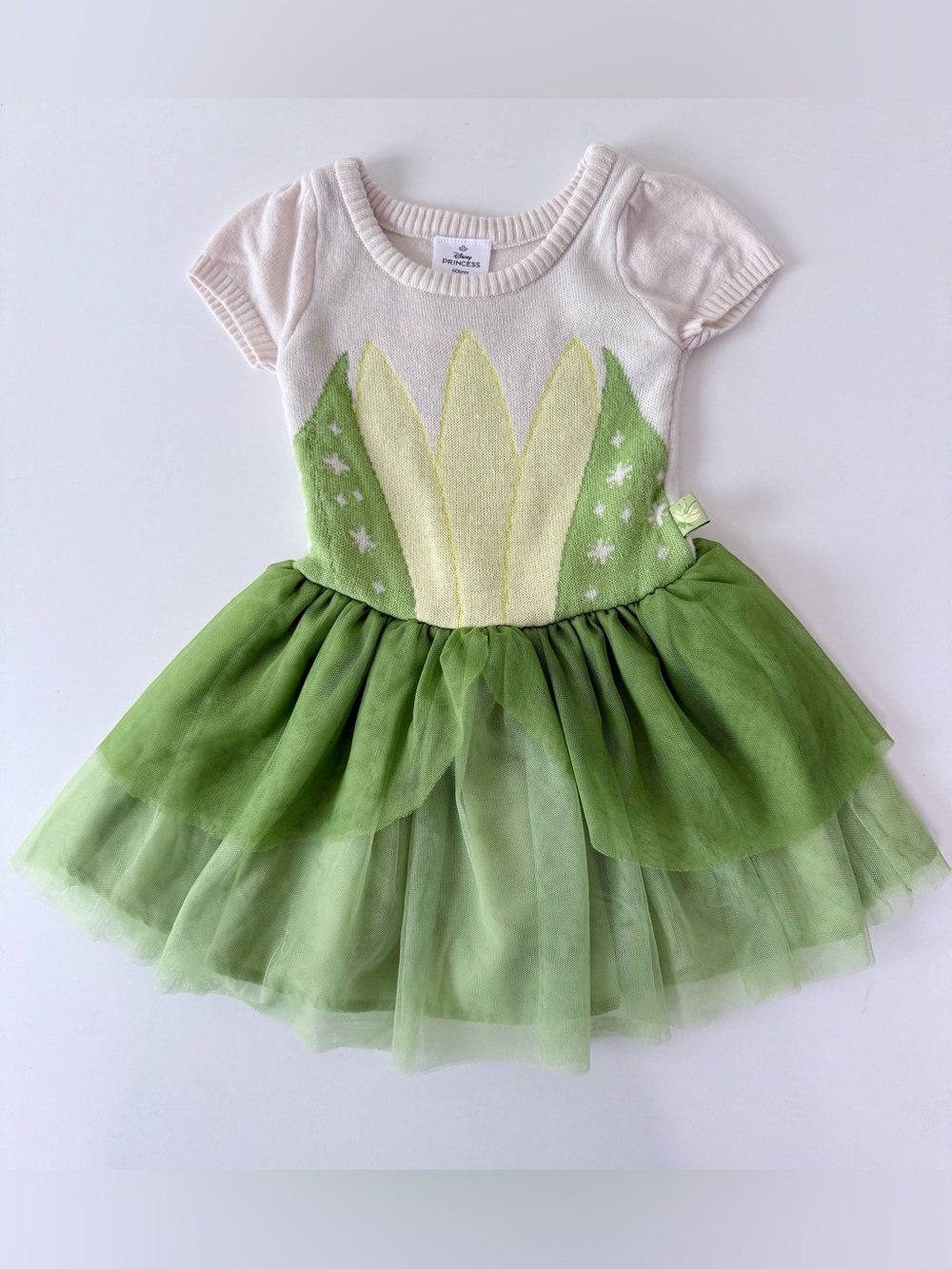Disney Princess Tiana Knit Tulle Tutu Dress 2T Princess and the Frog Costume